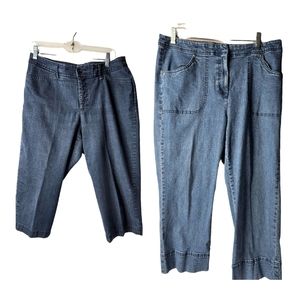 Lot of 2 pair of capri like jeans size 12
